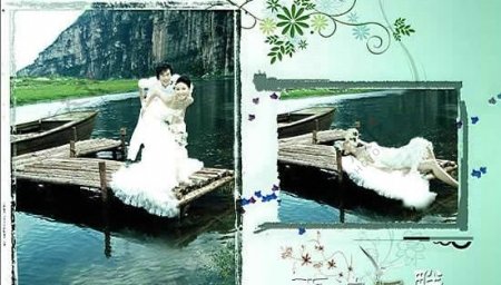 西泊桥畔婚纱摄影PSD模板9