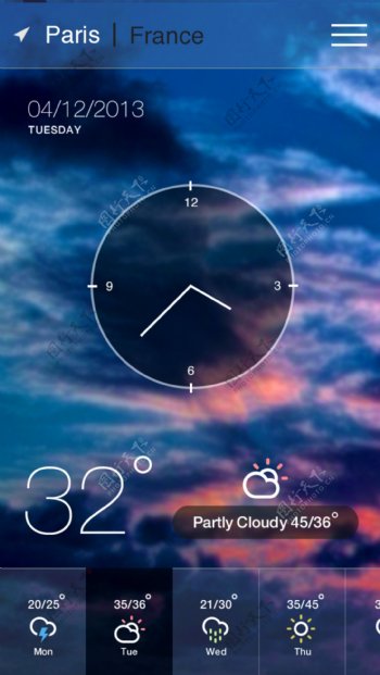 天气界面app