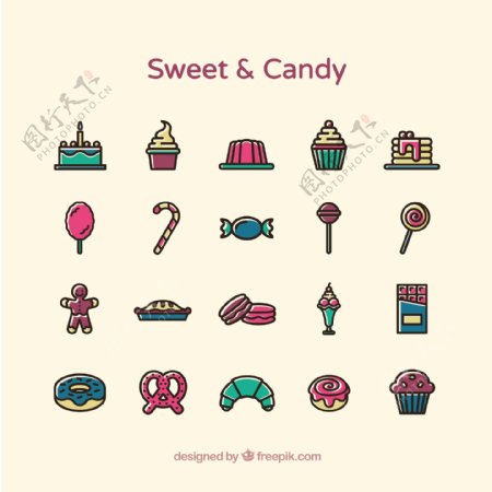 糖果和糖果图标