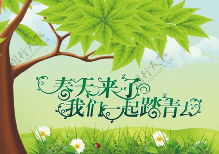 春天踏青春天来了