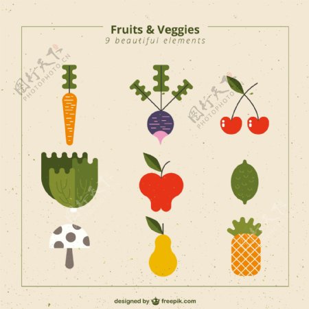 抽象蔬果图片