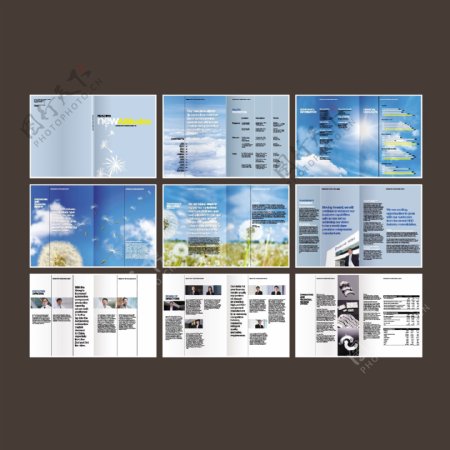 蓝色天空风格企业画册