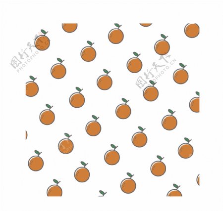 手绘橙子装饰图案背景