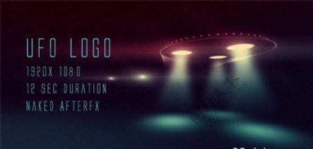 UFO飞碟Logo演绎动画AE模板