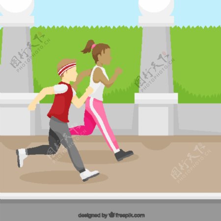 儿童跑步的背景