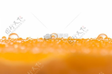 抽象写真的橘色泡沫