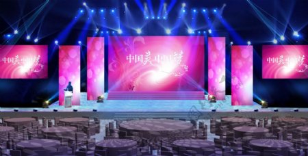 中国美中国梦舞台舞美效果图