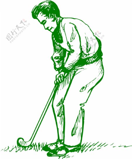 高尔夫球运动体育休闲矢量素材EPS格式0058