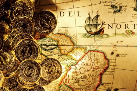 金币与航海地图