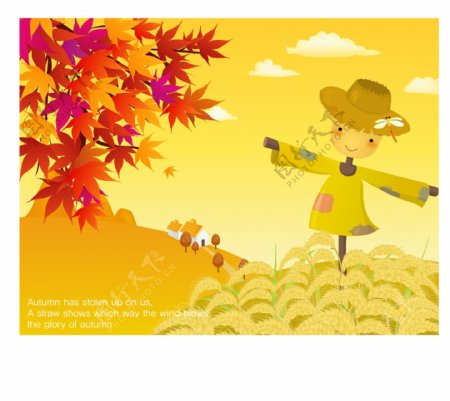 韩国自然风景秋天风景素材矢量AI格式0207
