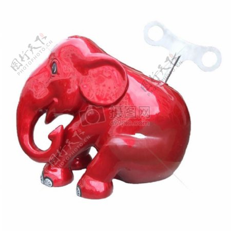 红色大象艺术摆件