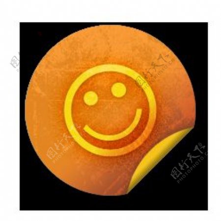 橙色折角效果的社交网站图标集