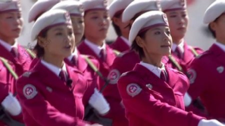 女兵阅兵式国庆建军节视频素材