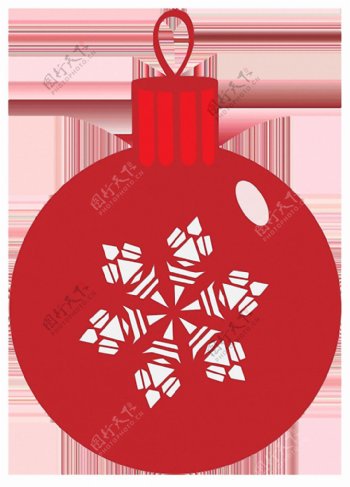 手绘红色圣诞球免抠png透明素材
