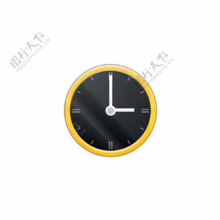 黄色式悬挂时钟icon图标