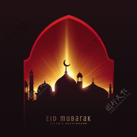 Eidmubarak清真寺卡片