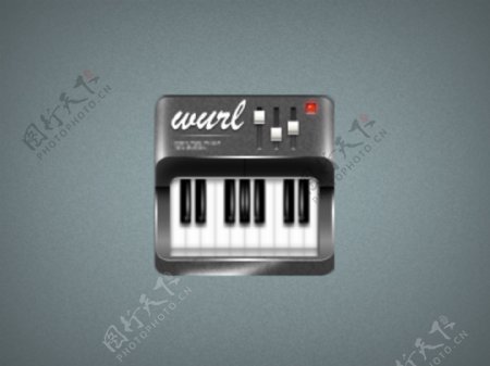 电子钢琴icon图标设计