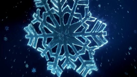 水晶耀眼雪冰晶3D雪花飞舞雪