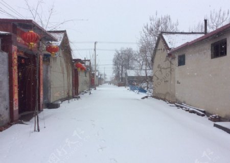 东营风光冬至雪村