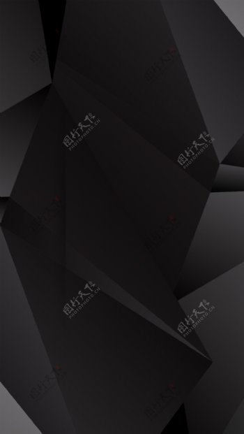 简约黑色几何三角H5背景素材