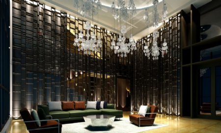 典雅奢华风格商业空间大厅效果图设计图