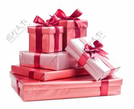 粉色包装礼品盒素材图片