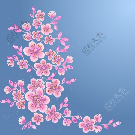 手绘装饰花卉元素矢量设计页面装饰元素