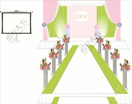 婚礼舞台设计效果图