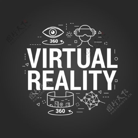 现实技术VR矢量素材