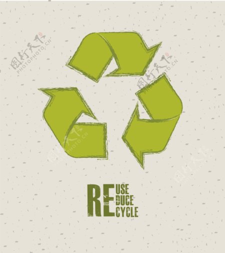 环境保护绿化符号设计海报矢量
