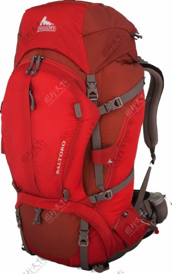红色旅行背包免抠png透明图层素材