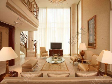 现代风格客厅暖色沙发设计家装效果图