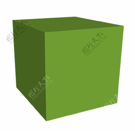 绿色立方体免抠png透明素材
