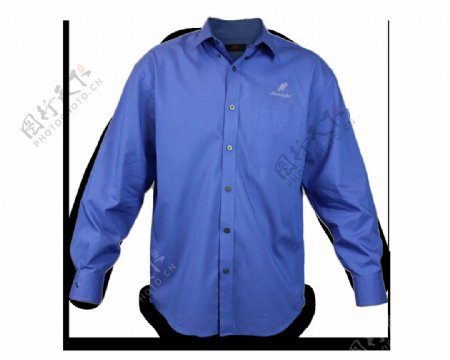 蓝色正式衬衫免抠png透明素材