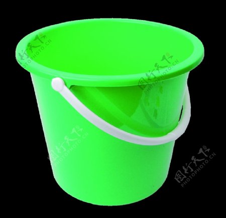 绿色塑料桶免抠png透明素材