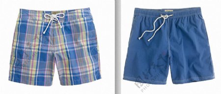 男士格子短裤免抠png透明图层素材