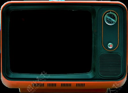 复古旧电视机免抠png透明图层素材