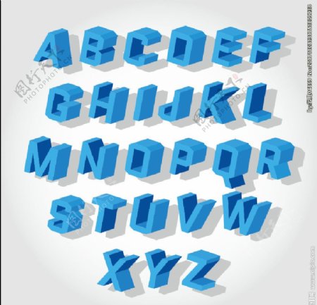 3D英文字母设计