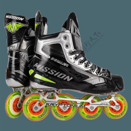 彩色轮子黑色溜冰鞋免抠png透明素材