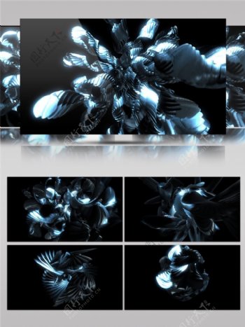 冰蓝水晶光束高清视频素材