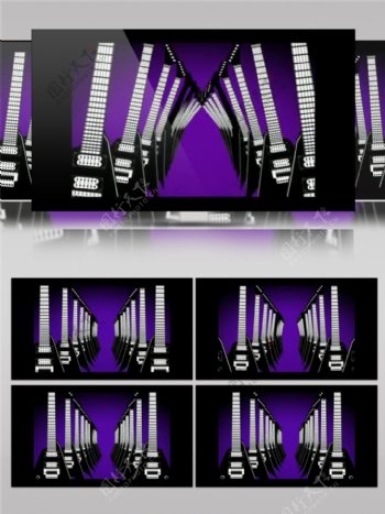 紫色光束殿堂高清视频素材