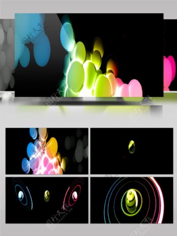 动感方块气泡光波动感炫彩抽象视频素材
