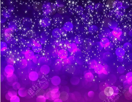 紫色星空飘带背景