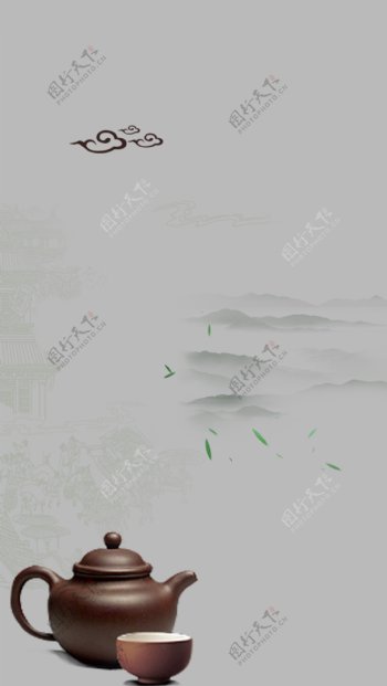 简约中国风海报背景设计