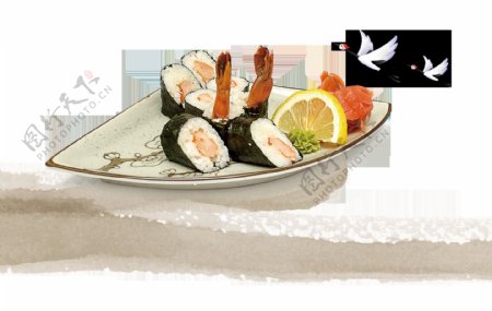 文雅寿司日式料理美食装饰元素