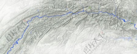 三峡流域地形图