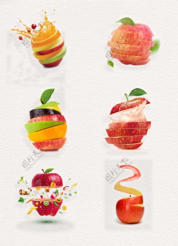 6组创意水果合成素材设计