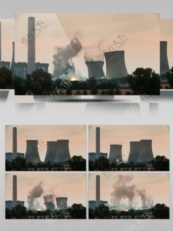 爆破工厂大烟囱环境保护公益宣传