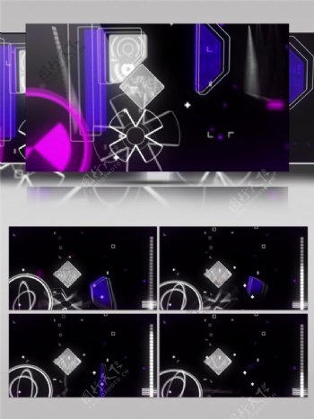 紫色星光舞台动态视频素材