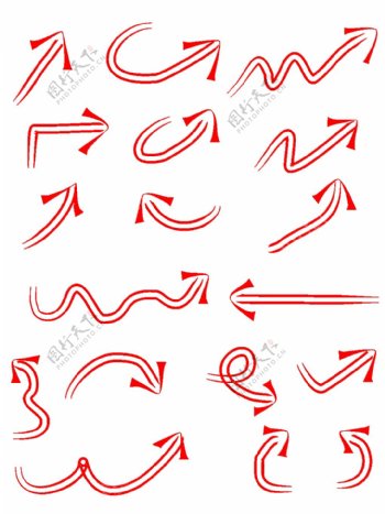 简约手绘箭头符号元素矢量装饰图案设计